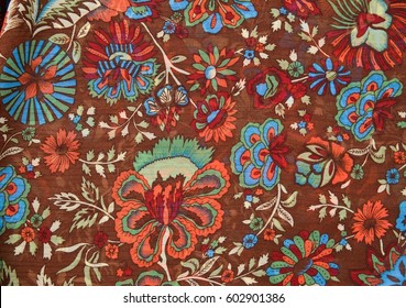  pattern with flowers. fabric surface textures

