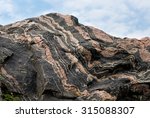 Pattern in a granite rock