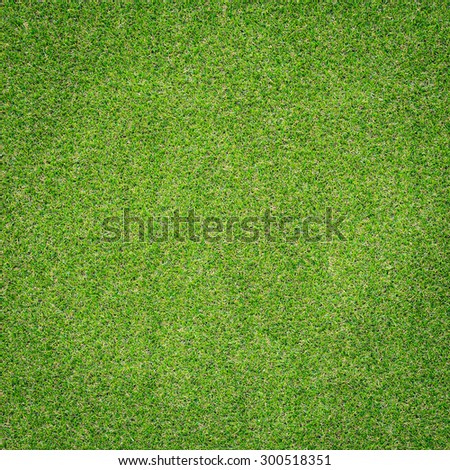 Pattern of green artificial grass for texture and background