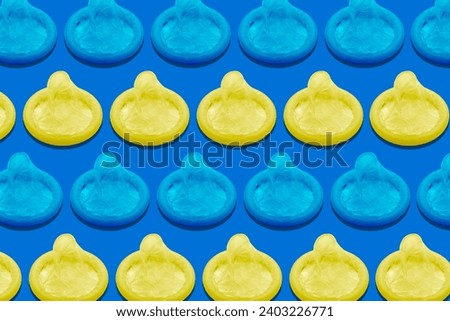 Pattern with group of condoms	