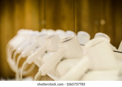 Pattern Of Hair Dryer In A Swimming Pool Changing Room.