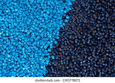 Pattern of light blue and dark blue polymers