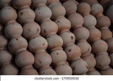 pattern madeup of pots background 