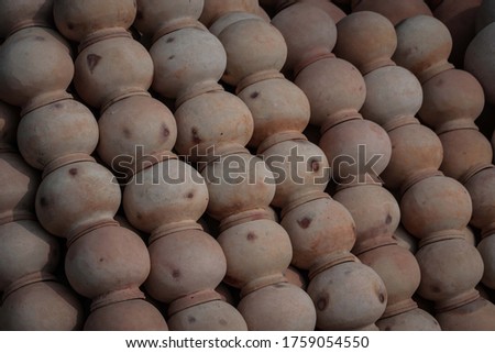 pattern madeup of pots background 