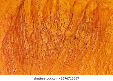 Pattern in the mud after running water