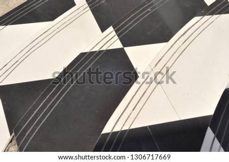 Similar – Image, Stock Photo shadow of a stair railing