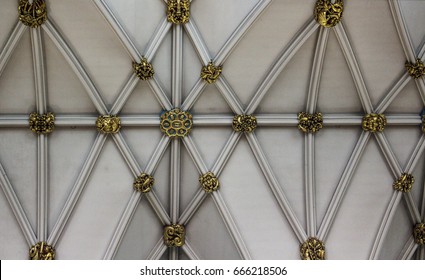 Pattern on white background on the ceiling of York Minster (cathedral in England) - Powered by Shutterstock - Get 15% off with code: PIKWIZARD15