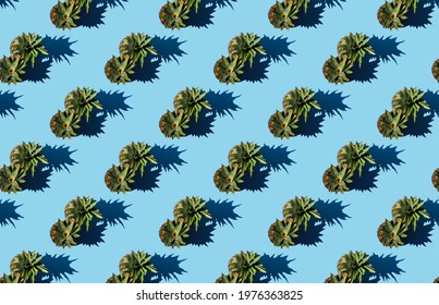 Pattern of pineapple on purple background