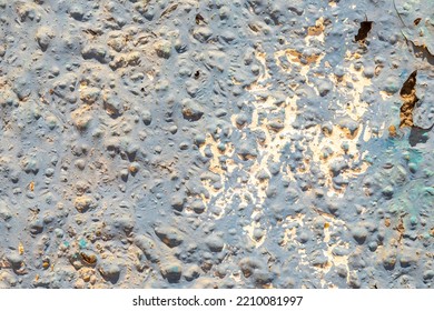 Pattern Of Rough Blue And White Painted Plaster Wall In Mediterranean Style