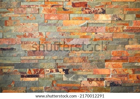 Pattern of rough sandstone wall texture and background. Bricks wall background