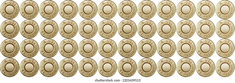 Pattern Of Shiny Gun Case Cartridges.