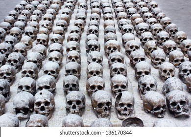 Pattern Skulls in merit ceremony at chonburi, Thailand