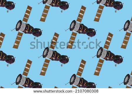 pattern spacecraft model. Orbital station, Orbital artificial earth satellite 