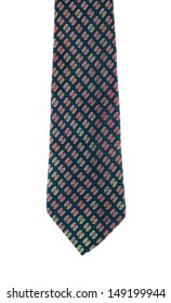 Pattern of square necktie isolated on white background