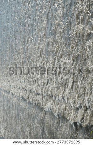 the pattern or texture of the river water that passes through is very unique