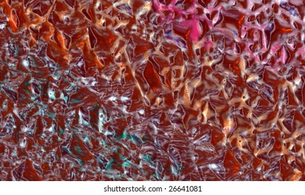 The pattern of a viscous liquid movement.