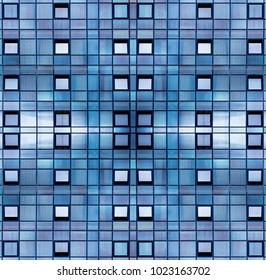 the pattern of the Windows a new modern skyscraper