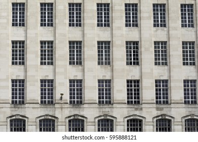 Pattern of windows on the facade of a building