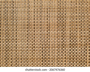Pattern of wooden twigs constricted together. Wood weaves together forming a mat. Texture of wooden twigs weaved into a structure. Crossing structure of wood. 