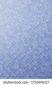 Patterned Panels In Hexagonal Shape. Abstract Blue Tiles Background. Wall With Textured Hexagons. Honeycomb With Gradient Background. 