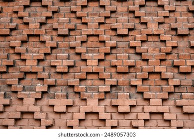 Patterned Red Brick Wall Texture Background - Powered by Shutterstock - Get 15% off with code: PIKWIZARD15