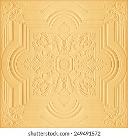 Patterns on the ceiling gypsum sheets