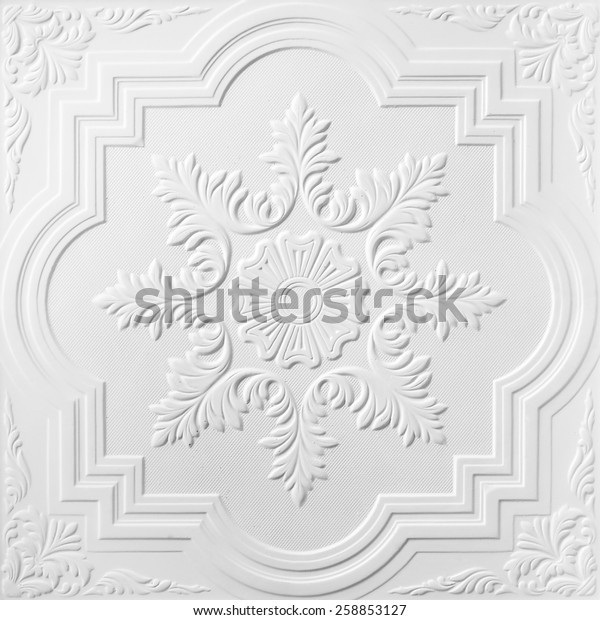 Patterns On Ceiling Gypsum Sheets White Stock Photo Edit Now