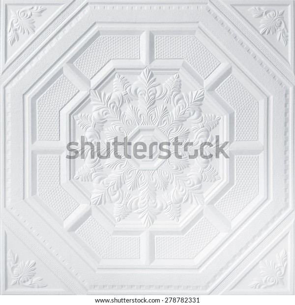 Patterns On Ceiling Gypsum Sheets White Stock Photo Edit Now