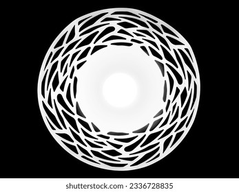 Patterns from perforated lanterns, light that escapes through lantern holes.