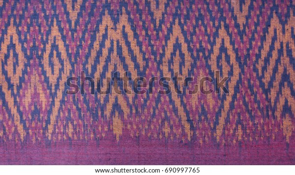 Patternwallpapersarong Made Mulberry Silk Thailand Stock Photo