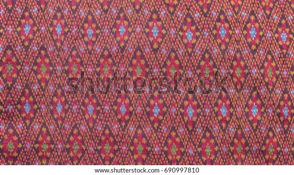 Patternwallpapersarong Made Mulberry Silk Thailand Stock Photo