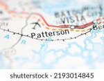 Patterson. Louisiana. USA on a geography map