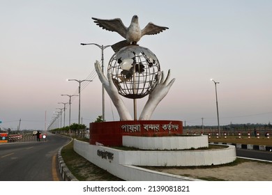 Patuakhali, Bangladesh - March 21, 2022: The Port of Payra is a seaport  at Kalapara in Patuakhali. It is located on the Ramnabad Channel near the Bay of Bengal. The port is still under construction.