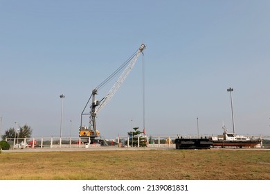 Patuakhali, Bangladesh - March 21, 2022: The Port of Payra is a seaport  at Kalapara in Patuakhali. It is located on the Ramnabad Channel near the Bay of Bengal. The port is still under construction.