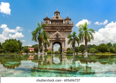 Patuxai Monument In Vientiane