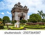 The Patuxai Victory Gate in Vientiane - Laos, Asia