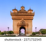 Patuxai is a war monument in Downtown Vientiane, Laos,