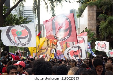 São Paulo, São Paulo, Brazil - 08.11.2022 - Students Of Public Universities From Brazil Protest Against The Threats Of President Jair Bolsonaro Against The Elections.