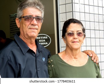 SÃO PAULO, BRAZIL - JANUARY 13, 2018: Couple During Ceremony Party In The City