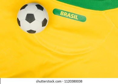 SÃO PAULO, BRAZIL - JUNE 23, 2018: The National Symbol Or Logo Of The Brazilian Soccer Team Called 