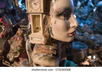 SãO PAULO, BRAZIL - MAY 15, 2020: Art Work Of The Brazilian Gaudi In The Stone House Of Paraisopolis