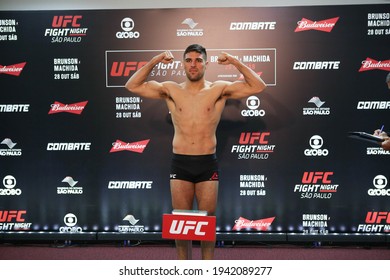 São Paulo, São Paulo, Brazil, October 28, 2017. UFC Fight Night: Brunson Vs. Machida. Middleweight Category Fight – Vicente Luque Vs. Niko Price. Weighing.