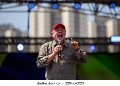 SÃO PAULO, BRAZIL - SEPTEMBER 10, 2022
Former President Luiz Inácio Lula Da Silva PT Participated In A Rally In Taboão Da Serra SP