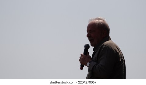 SÃO PAULO, BRAZIL - SEPTEMBER 10, 2022
Former President Luiz Inácio Lula Da Silva PT Participated In A Rally In Taboão Da Serra SP