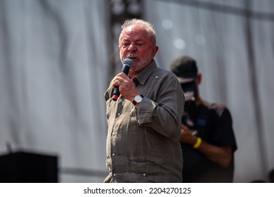 SÃO PAULO, BRAZIL - SEPTEMBER 10, 2022
Former President Luiz Inácio Lula Da Silva PT Participated In A Rally In Taboão Da Serra SP