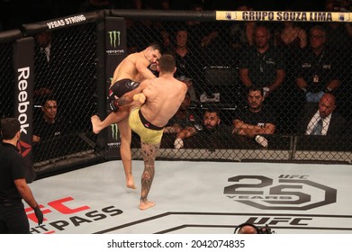 São Paulo, São Paulo, Brazil, September 22, 2018. UFC Fight Night - Marreta Vs. Anders - Elizeu Zaleski Dos Santos Capoeira Vs Luigi Vendramini