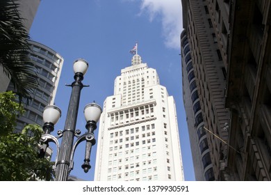 São Paulo City Center, 2019 April 20th . Altino Arantes Building (Portuguese: Edifício Altino Arantes), Or  Banespa Building (in Portuguese: Edifício Do Banespa).