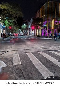 São Paulo - October 13th 2019: Oscar Freire Street At Night.