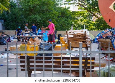 São Paulo, September 24, 2022. People Living On The Streets Of The City In Conditions Of Extreme Poverty