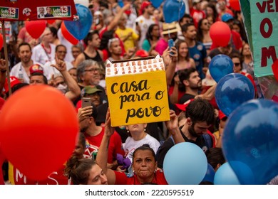 SÃO PAULO (SP), 10-29-2022
Lula, Alckmin And Haddad Participate In A March On Av. Paulista, SP, This Saturday Afternoon (29) And With Special Participation Of Former Uruguayan President José Mujica